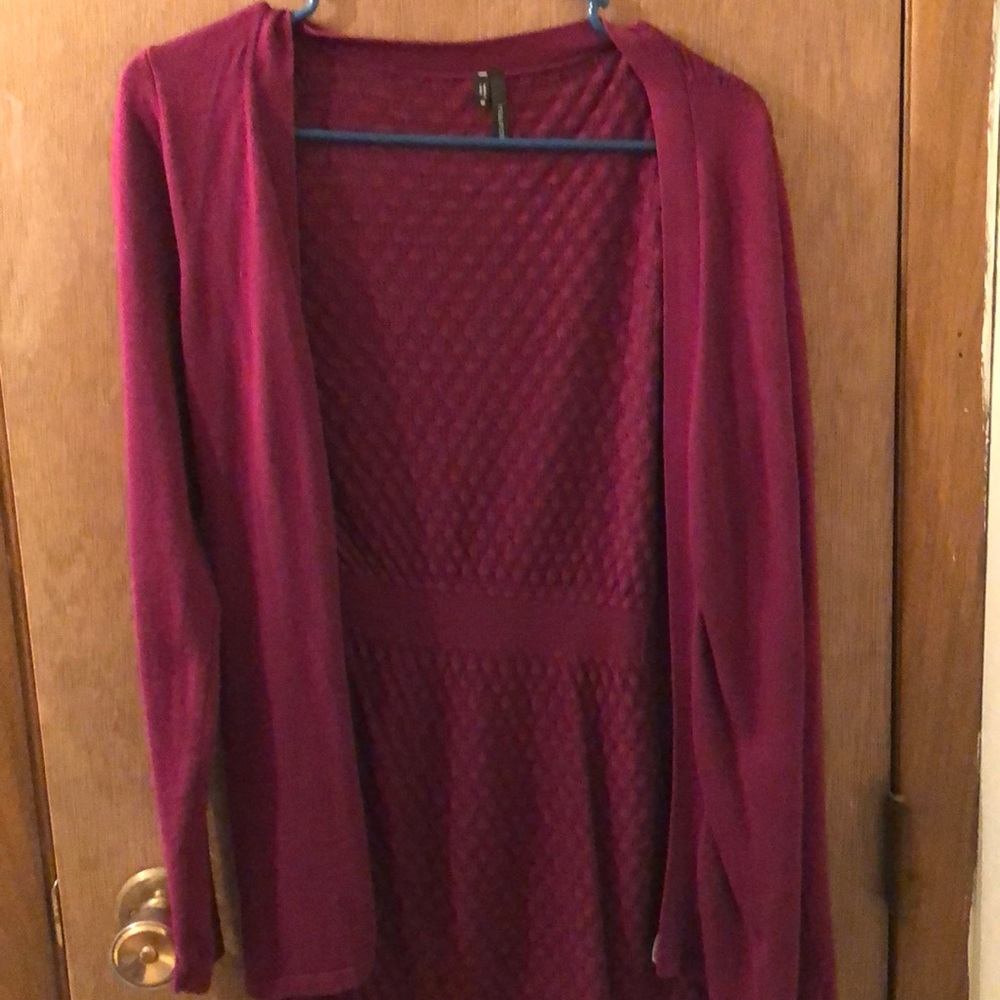 Purple cardigan